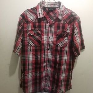 Mens Short Sleeve button up shirt